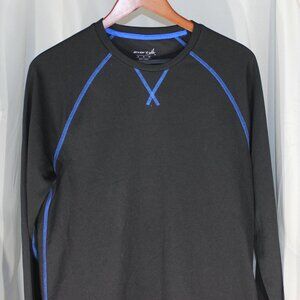 Exertek Waffle Weave Thermal Black/Blue undershirt - Size M